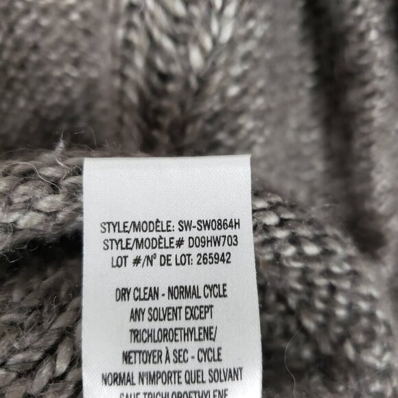 Helmut Lang Alpaca Blend Sweater Taupe Brown Crew Neck High Low Hem Size Large - Picture 7 of 8